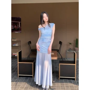 Sky Dress เดรสฟ้า ทรงสวย